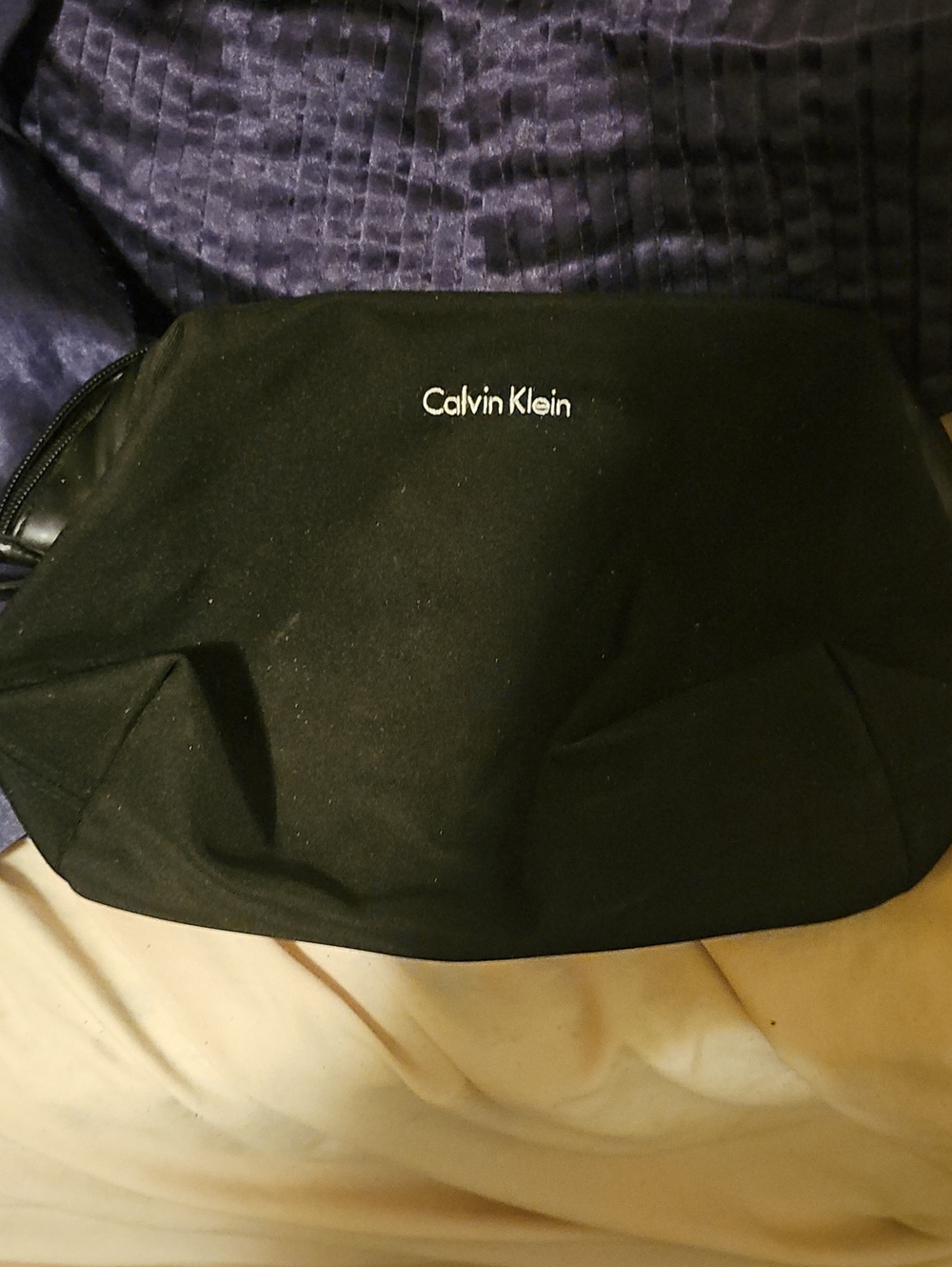 Calvin Klein Black Men's Toiletry Kit with White Logo